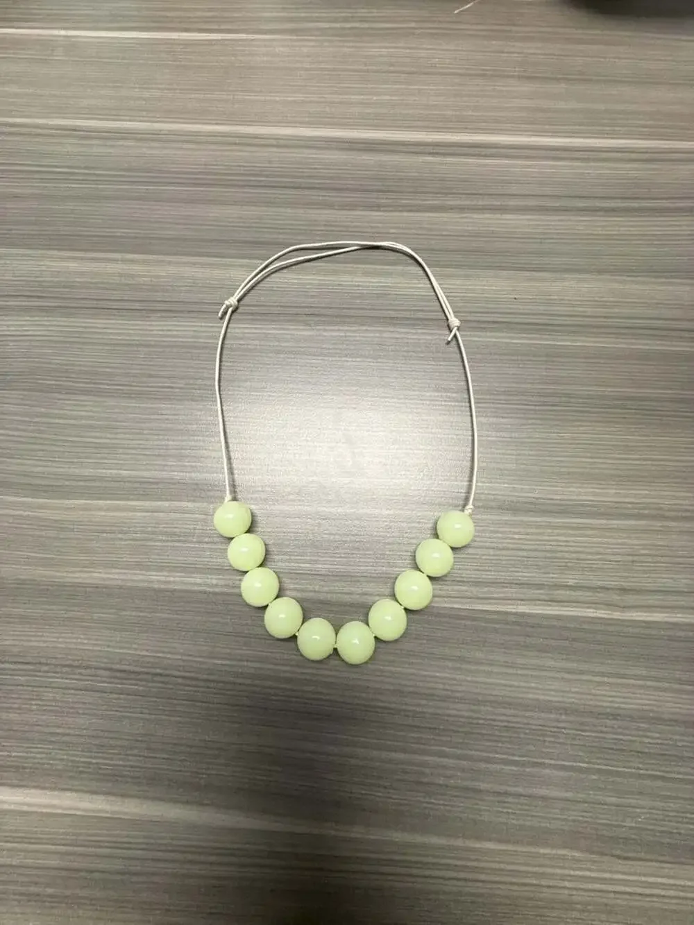 Kids Glow-in-the-Dark Bubblegum Bead Necklace on Cord